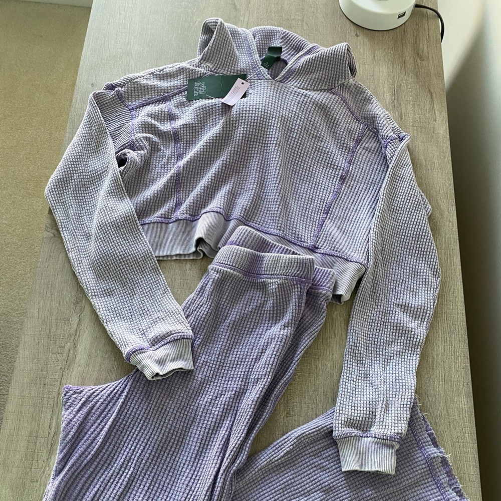 NWT Purple Waffled Set